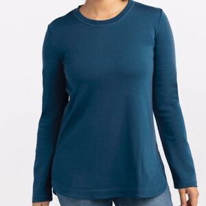 J. Jill Long Sleeve Knit Top Shirt Sweater Ponte Knit Wearever